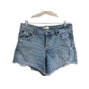 Abercrombie & Fitch The 90's Baggy Short Low Rise Jean Shorts 33 / 16